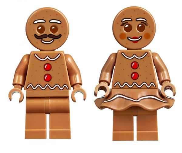 LEGO® Minifiguren Lebkuchenmann und Lebkuchenfrau aus dem Set 10267 Lebkuchenhaus