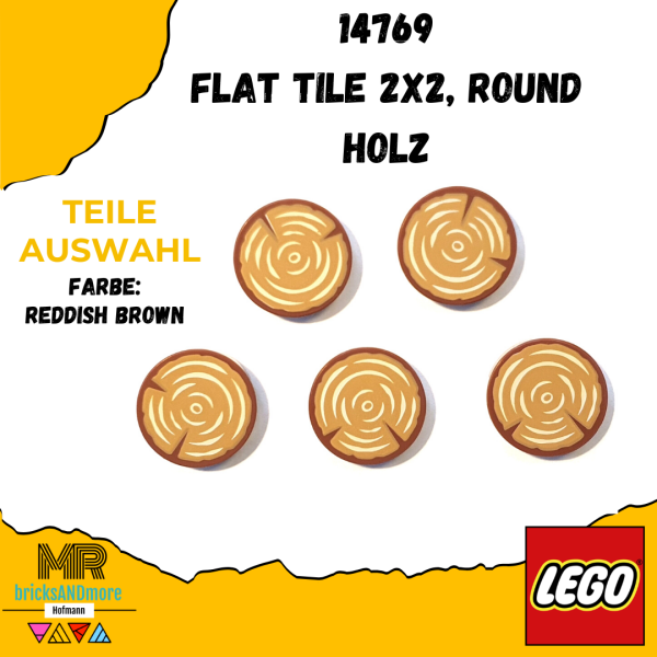 LEGO® 6182435 FLAT TILE Round  2X2, Baumstamm / Holzstamm (Tree Stump)