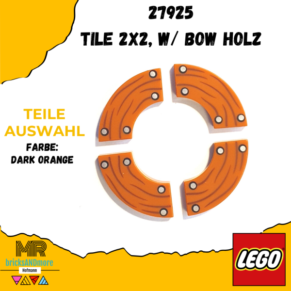 LEGO® 27925 TILE 2X2  Fliese / Viertel-kreis / Rund gebogen / Holz