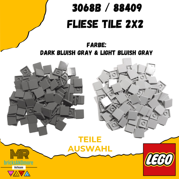 LEGO® 3068b Fliese / Tile 2x2  Hellgrau / Light Bluish Gray