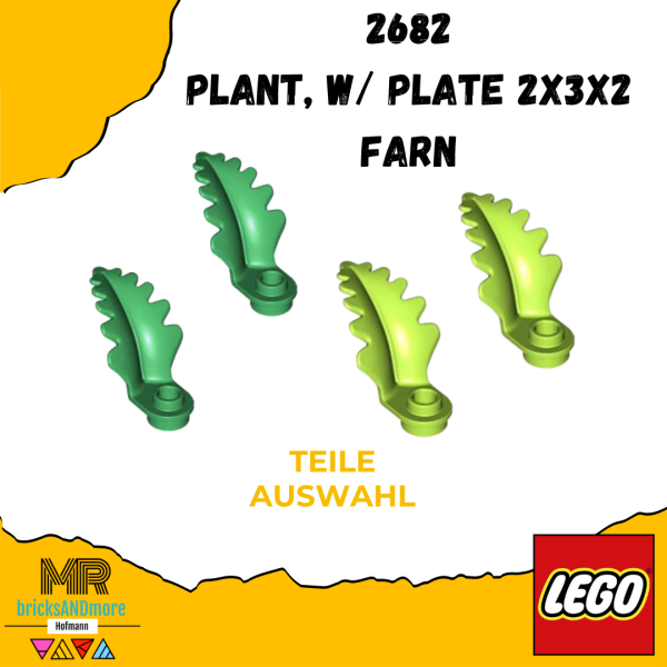 LEGO® 2682 Farn / Plant Plate, Round 1 x 1 with Curved, Upright Leaf